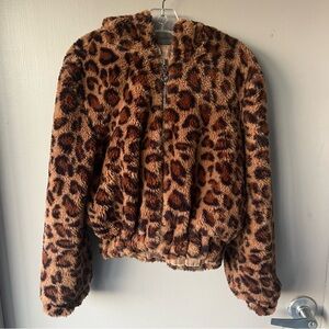 Girls Hannah Banana Cheetah Hoodie Zip Up